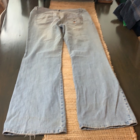 GLO distressed patchwork Bootcut Light Wash Jeans Size 13 - Picture 10 of 12